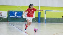 Macarena, durante un partido en el Chiloeches.