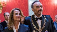 La magistrada Carmen Lamela, junto a Manuel Marchena, presidente de la Sala de lo Penal del Supremo