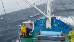 El Virxen da Blanca, navegando por el Atl�ntico Norte