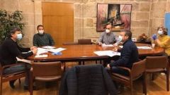 Junta de portavoces del Concello de Celanova para analizar la situaci�n por el covid-19