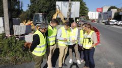 El subdelegado de la Xunta, Gabriel Aln, se reuni con los tcnicos en la zona en la que se ejecuta la obra