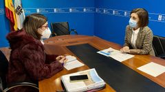 �ngeles V�zquez, conselleira de Medio Ambiente, y Ana Villarino, alcaldesa de O�mbra