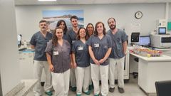 El equipo del servicio de laboratorio del Hospital Quironsalud Miguel Dom�nguez de Pontevedra