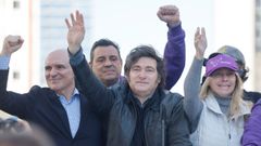 Milei, el 27 de agosto en Lomas de Zamora (Argentina) durante un acto de campaa.