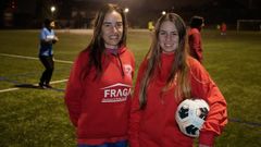 Mar�a Fraga y Mar�a Garc�a, antes de un entrenamiento con el Uni�n Campestre