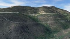 Una recreacin virtual del aspecto que ofrecera el puente colgante sobre el valle del ro Ferreirio, segn los autores del proyecto de ejecucin realizado por el encargo del Ayuntamiento de Quiroga