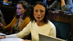 La consejera de Derechos Sociales, Melania lvarez, presenta el presupuesto de su departamento en la Comisin de Hacienda de la Junta General del Principado, este viernes en Oviedo