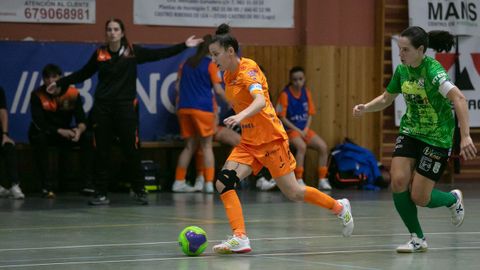 Silvia Rubal, durante el partido de Copa Galicia en Vilalba.