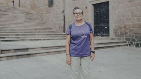 Carmen G�mez, en la Praza Maior de Ourense