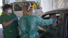 Obtencin de muestras para realizar PCR, la prueba diagnstica ms utilizada para detectar el covid, aunque ha descendido su uso los ltimos meses