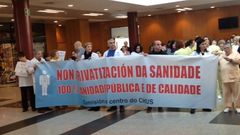 Protesta de trabajadores del CHUS en Santiago