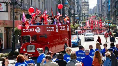 Dia del Trabajo. Manifestacin por el 1 de Mayo en Vigo