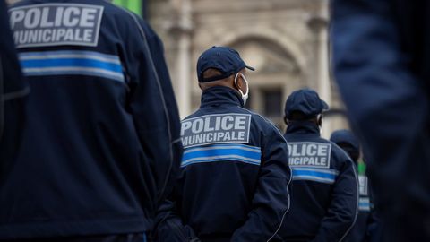 Varios polic�as franceses, en una imagen de archivo