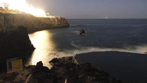 Imagen de la piscina natural de Isla Cangrejo, en Los Gigantes (Tenerife) donde tuvo lugar el accidente