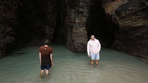 Playa de As Catedrais tras las mareas vivas