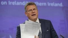 Maros Sefcovic, vicepresidente del Ejecutivo comunitario responsable de las relaciones con Reino Unido