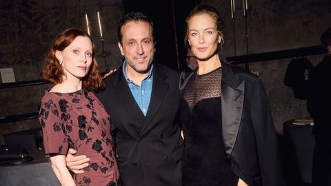 Karen Elson, Piergiorgio del Moro y Carolyn Murphy