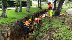 Recientes trabajos de recuperaci�n del cauce del r�o Portapego en Fonte D�az (Touro)