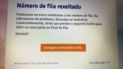 Captura de la incidencia en la plataforma electr�nica