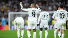 Real Madrid.Los futbolistas del Real Madrid celebran un gol en Champions