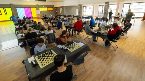 Participantes del octavo Aberto Xadrez Clsico, ayer