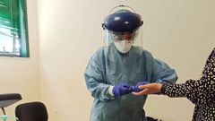 Test a profesores en el hospital de Barbanza