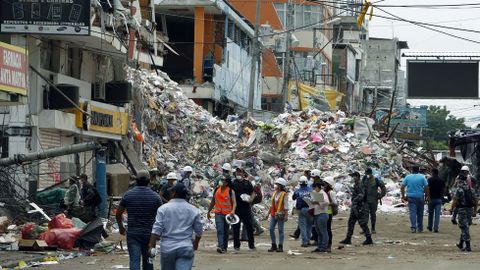 Una imagen de los barrios m�s afectados por los terremotos del pasado abril