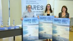 Marcos Gallego, Ana Vidal e Soledad Agra presentaron a mostra audiovisual.