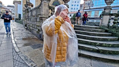 Temporal de lluvia en Pontevedra