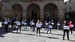 Concentraci�n de protesta de los trabajadores del Concello de Ourense