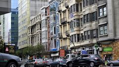 Vista de Juan Fl�rez desde la plaza de Pontevedra, donde hay alquileres de m�s de 2.000 euros