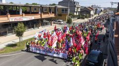 Imagen de la manifestaci�n de este mi�rcoles en Carballo.