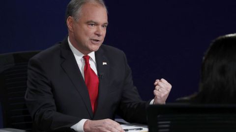 Tim Kaine, durante el debate