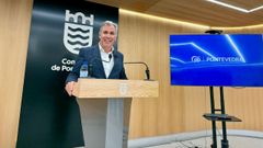 El portavoz del PP de Pontevedra, Rafa Dom�nguez, este lunes, en el Concello