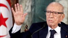 El presidente de T�nez, Beji Caid Essebsi, quien se encuentra ingresado en un hospital de la capital 