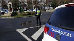 Imagen de archivo de un control de la Polic�a Local de Ribeira