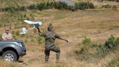 Drones usados por el Ej�rcito contra los incendios forestales, en una imagen de archivo