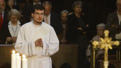 Santiago Lillo, durante a sa ordenacin como cura na Catedral de Lugo