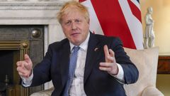 El primer ministro britnico, Boris Johnson, este lunes, en Downing Street