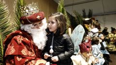 Repci�n de los Reyes Magos a los ni�os en Burela a principios de este a�o