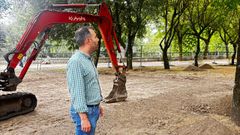 El alcalde de Caldas, Jacobo Prez, visit el inicio de las obras del Parque do Maior, en A Tafona