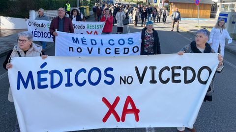La manifestaci�n recorri� el centro urbano de O Vicedo en direcci�n al centro de salud