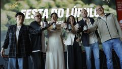 Lolo Mosteiro, Patricia Roel, Mar�a Barral, Jos� Luis Olmedo y Avia Veira en la presentaci�n de la Fiesta del L�pulo