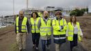 Jos Manuel Lage y Francisco Menndez (en el centro), supervisando la apertura al trfico del nuevo vial provisional de conexin entre el Chuac y la AC-10