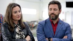 Sabela Fole, portavoz del PP local, y Samuel Lago, alcalde de Cambados