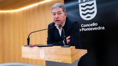 El alcalde de Pontevedra, Miguel Anxo Fern�ndez Lores, este lunes en el Concello