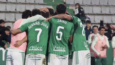 Celebraci&oacute;n de un gol en A Malata.