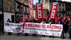 Manifestaci�n en contra del paro