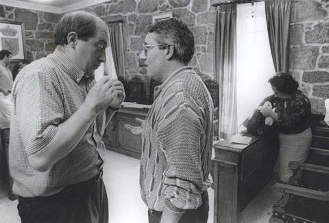 Debatiendo con los socialistas y con Olaia (con Ana Pastor) y dirigiendo en la Romara da Rosquilla. 