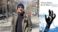 Retrato de Aro S�inz de la Maza; a la derecha, portada de su novela �Malart�.